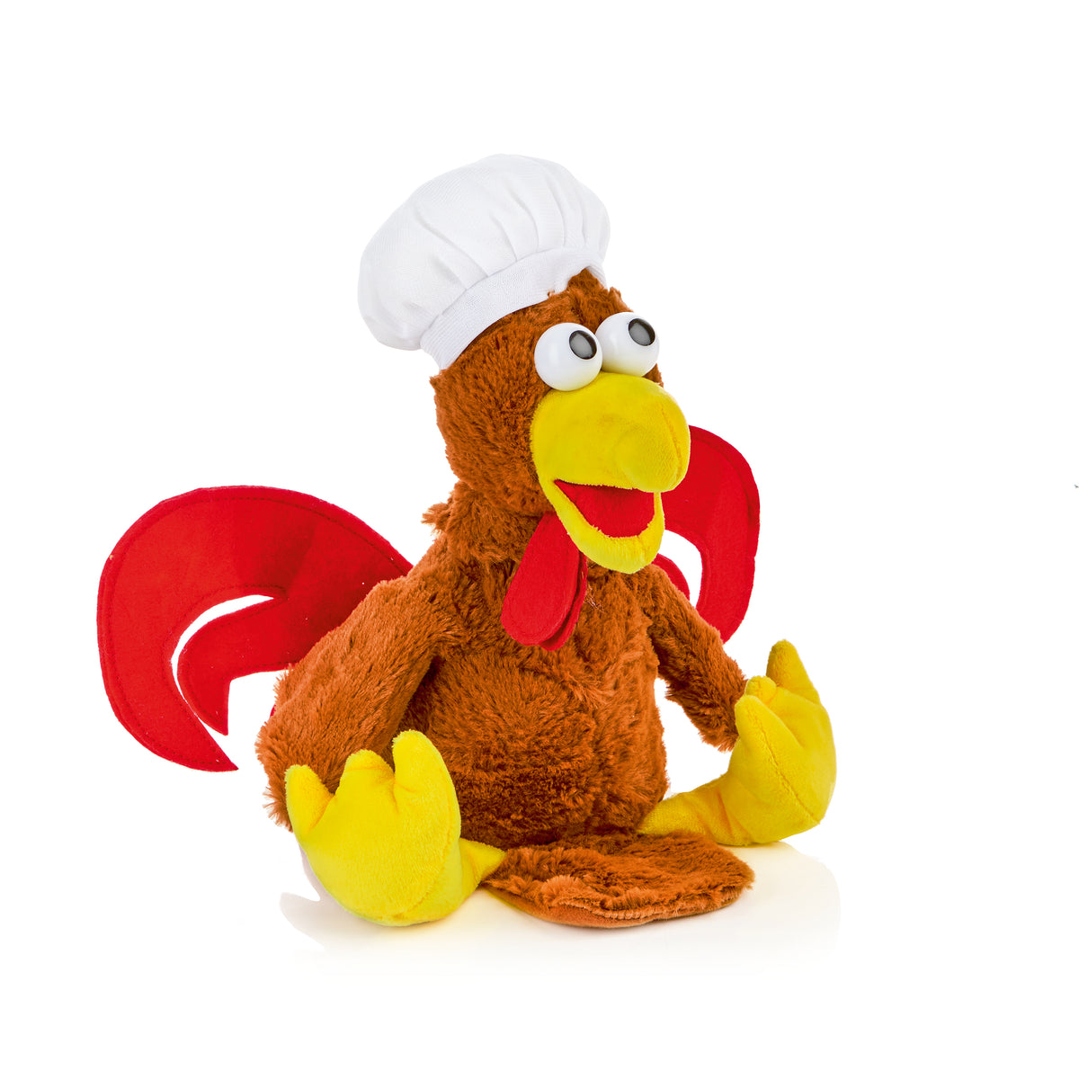 Animated Choking Cockerel with Chefs Hat