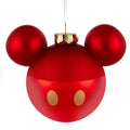 Disney Glass Mickey Mouse Ears & Gold Buttons Christmas Bauble