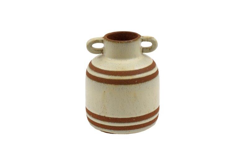 Rustic Striped Vase with Handles - Multiple Sizes Available
