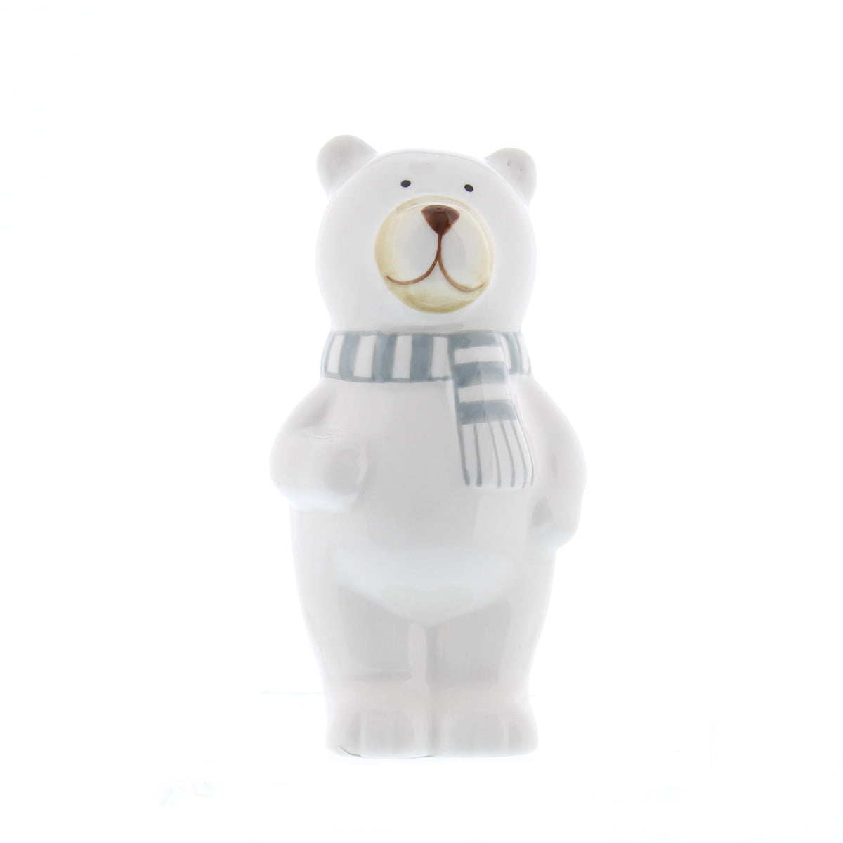 Dolomite White Bear with Grey Scarf - 11cm
