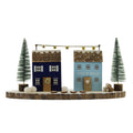 Wooden Double House Table Top Christmas Decoration