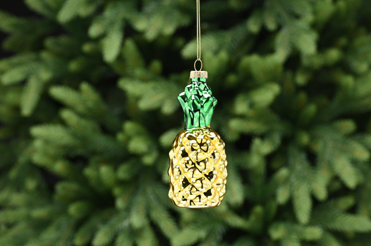 Glass Pineapple Bauble - 11cm