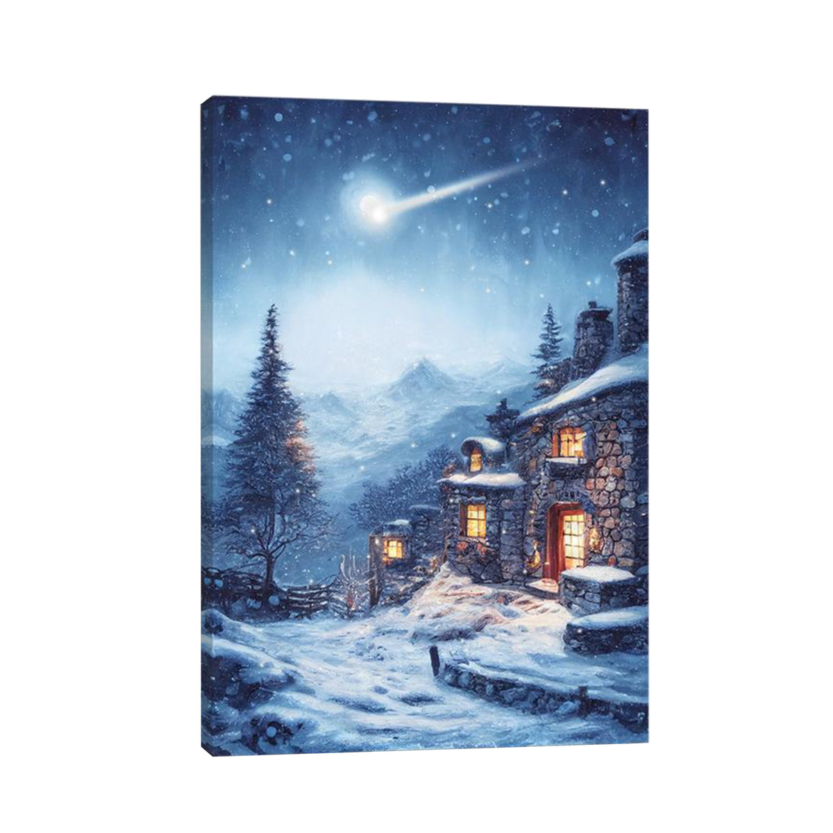 LED Village Shooting Star Canvas - 60cm