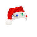 Red Santa Hat with Multicolour Lights - 43cm