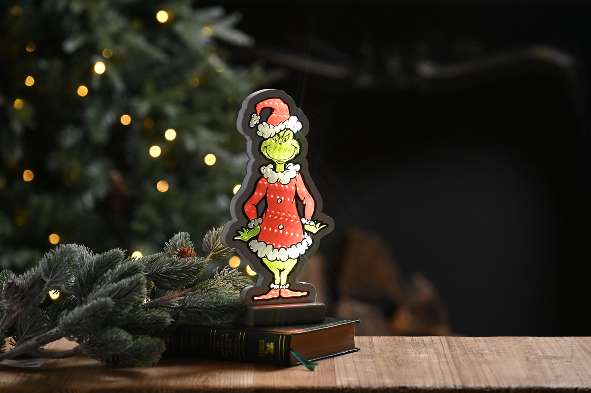 Infinity Light Grinch in Santa Suit - 20cm