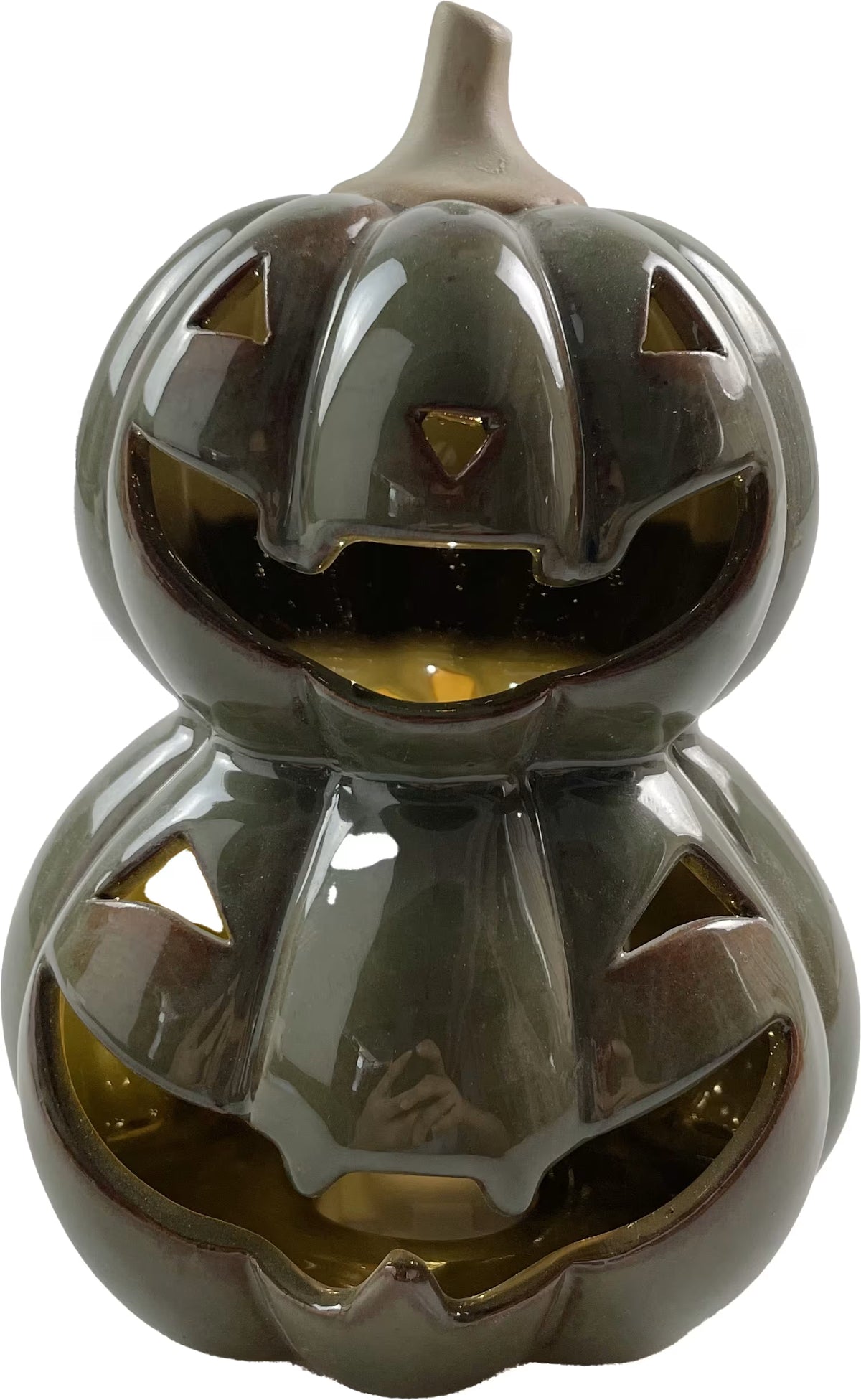 Light Green Ceramic Pumpkin Stack - 54.2cm