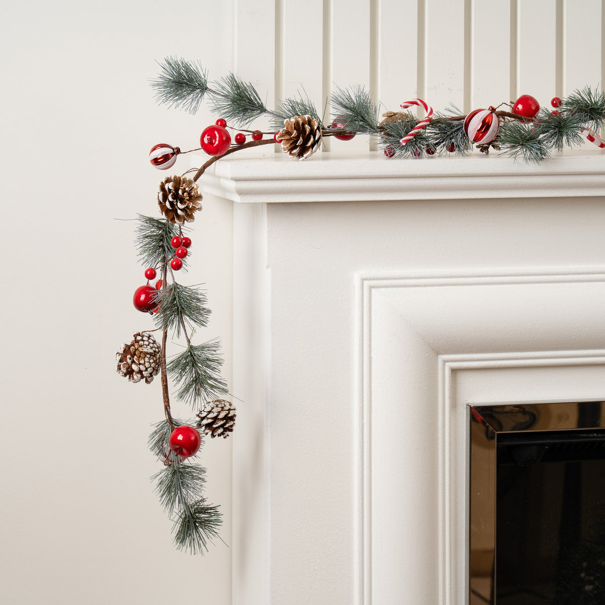 Large Decorated Candy Cane Garland -160cm