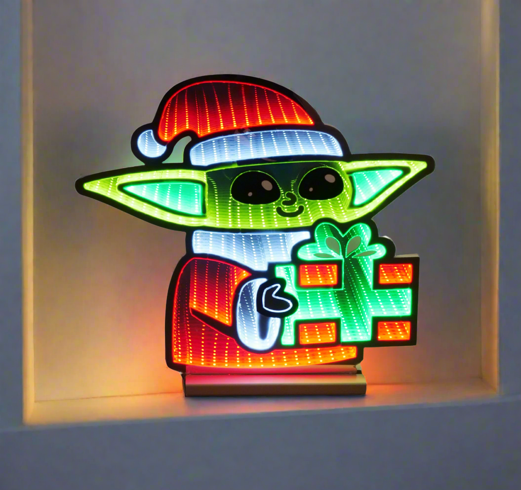 Disney Star Wars Grogu Baby Yoda Infinity Mirror Light
