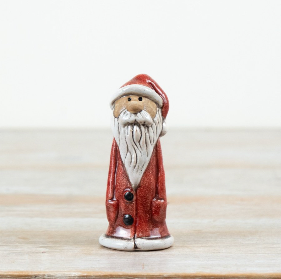 Rustic Finish Christmas Santa Ornament 11.3cm