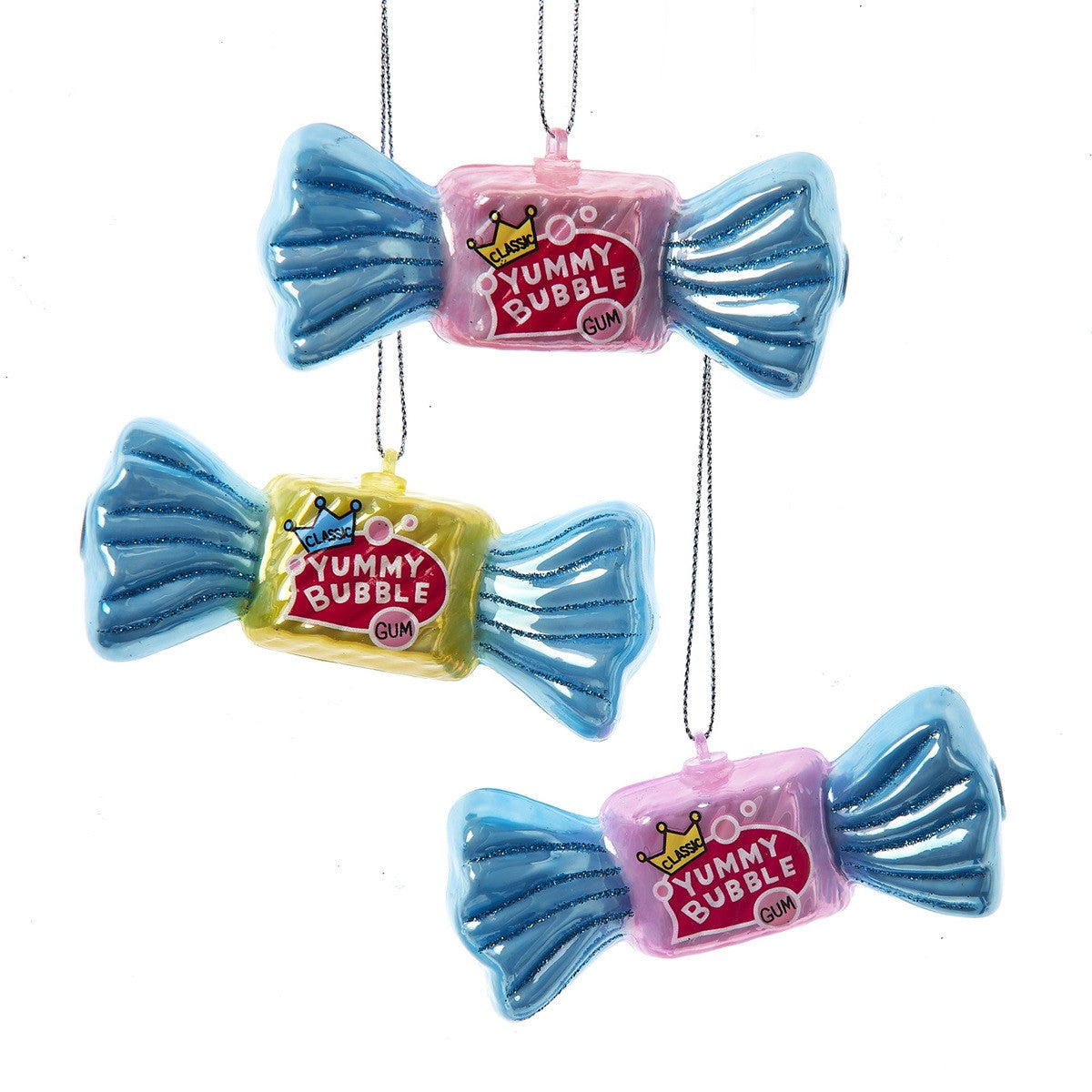 Glass Bubble Gum Sweet Packet Christmas Bauble