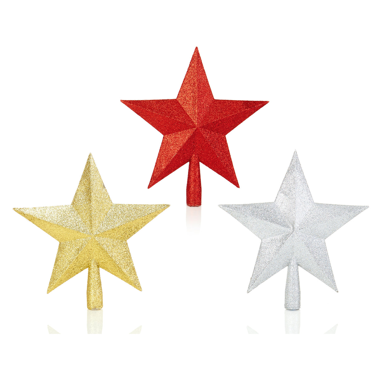 Glitter Christmas Tree Top Star 25cm