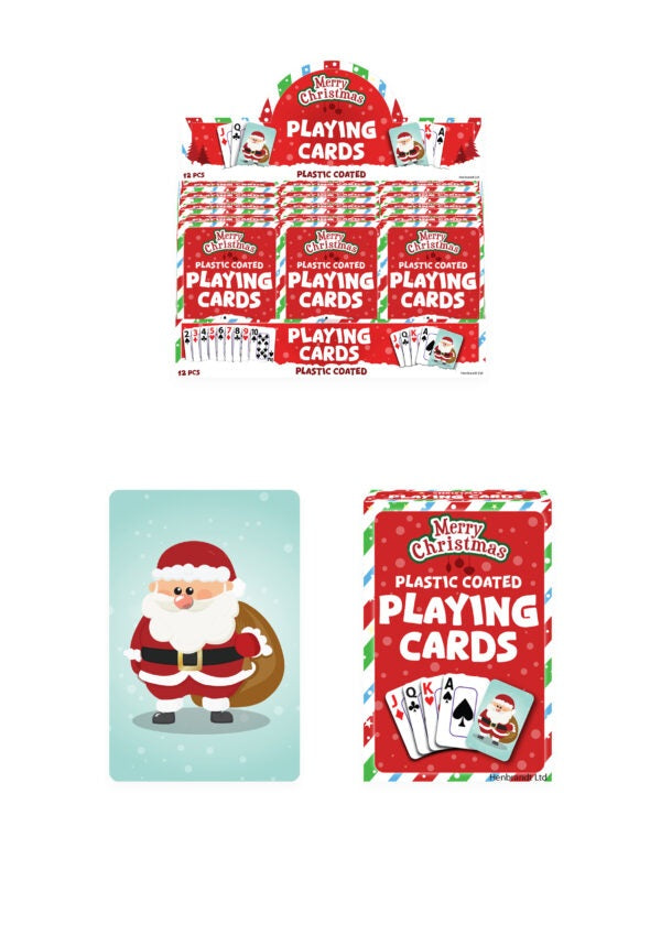 Christmas Plastic Coated Playing Cards