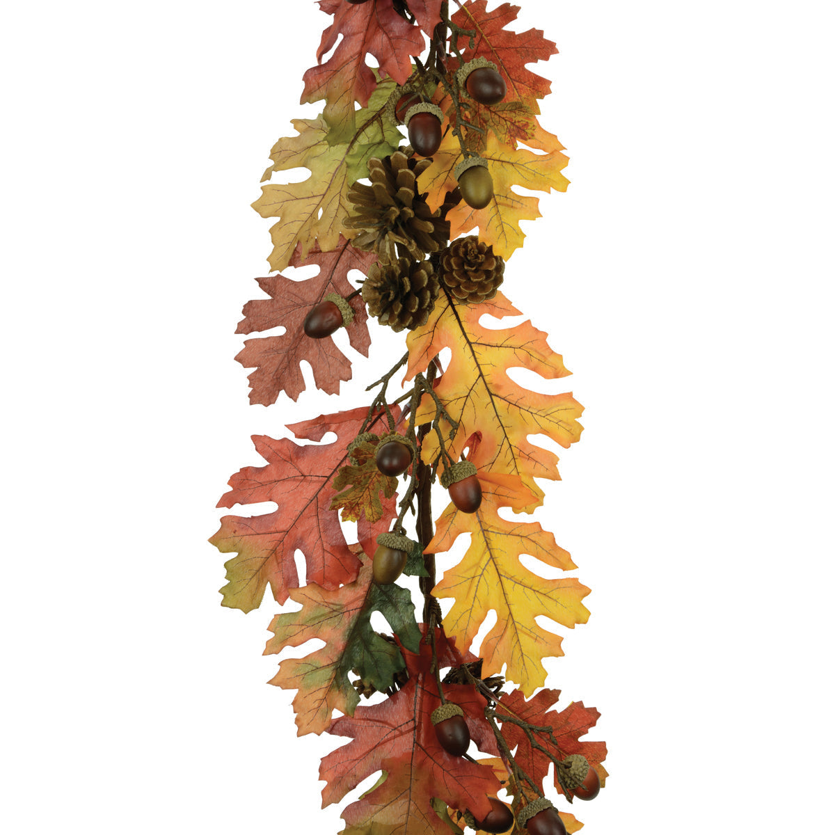 Autumn Oak Leaf Garland with Acorn & Pinecones - 150cm