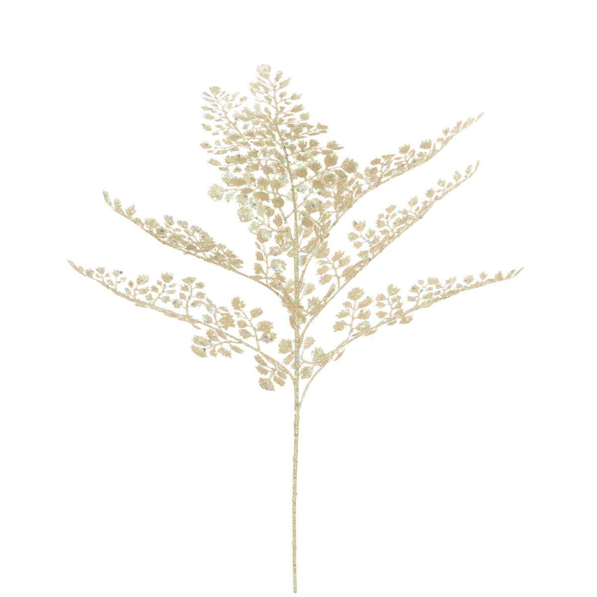 Lagre Gold Sparkle Maidenhair Spray - 55cm