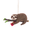 Felt Sloth Hanging Christmas Decoration