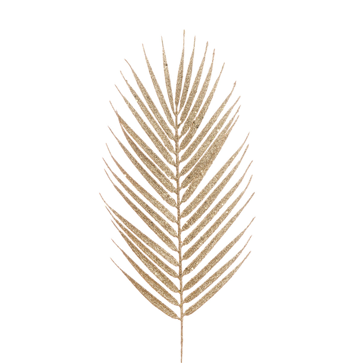 Large Artificial Gold Glittered Fern Spray - 53cm