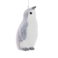 Fluffy Hanging Penguin Christmas Bauble Decoration - 13cm