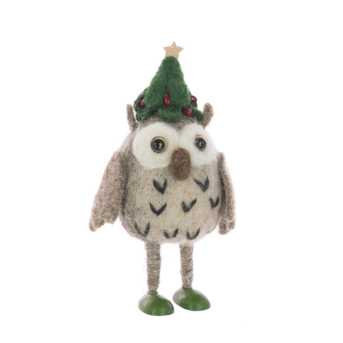 Felt Owl Tree Christmas Ornament