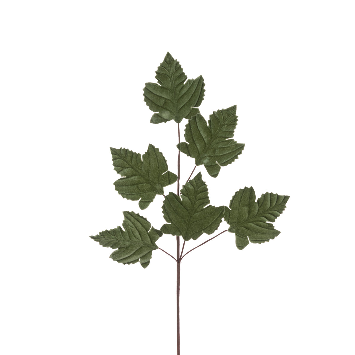 Green Velvet Maple Leaf Spray - 70cm