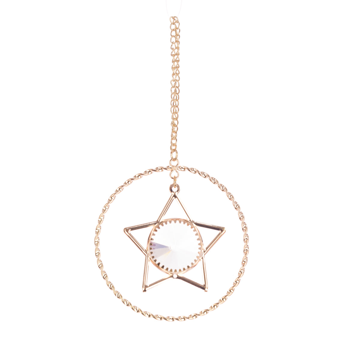 Metal Twisted Star Gem Hanger Christmas Tree Decoration