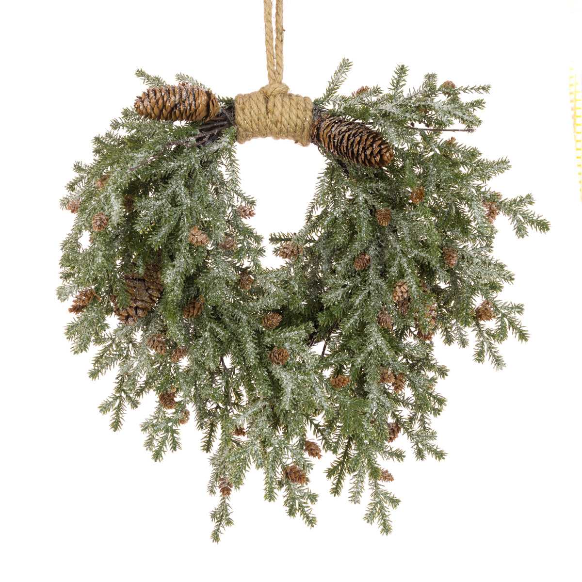 Frosted Teardrop Christmas Wreath - 40cm