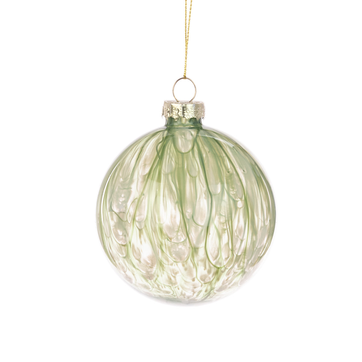 Glass Samira Christmas Bauble - 8cm