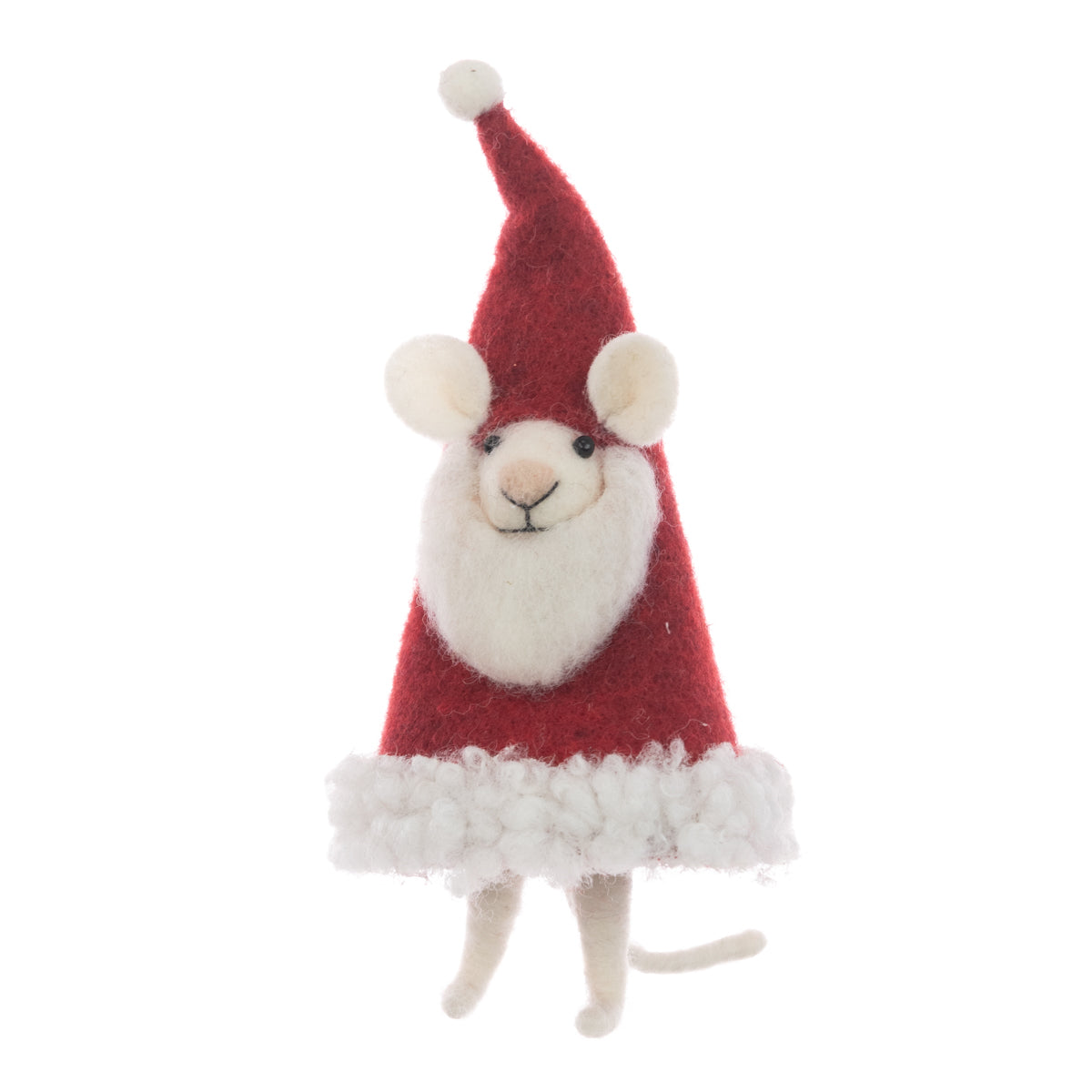 Felt Mouse in Santa Costume - 16cm