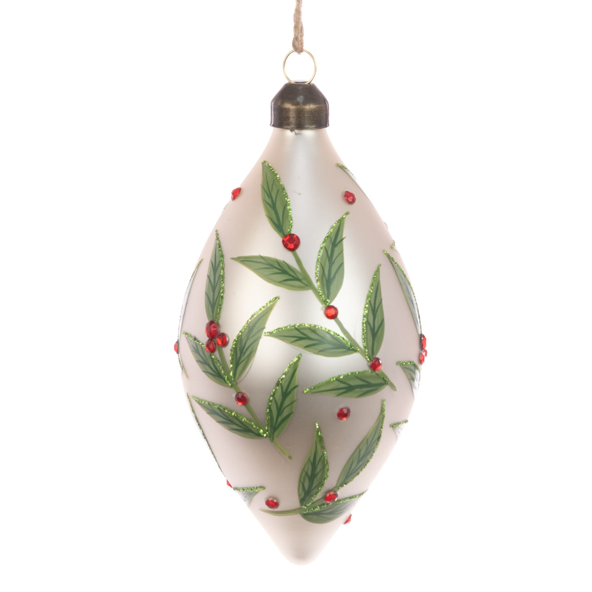 Glass Kendra Finial Christmas Tree Bauble - 12cm