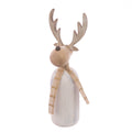 Wooden Reindeer with Scarf Tabletop Ornament - 27cm