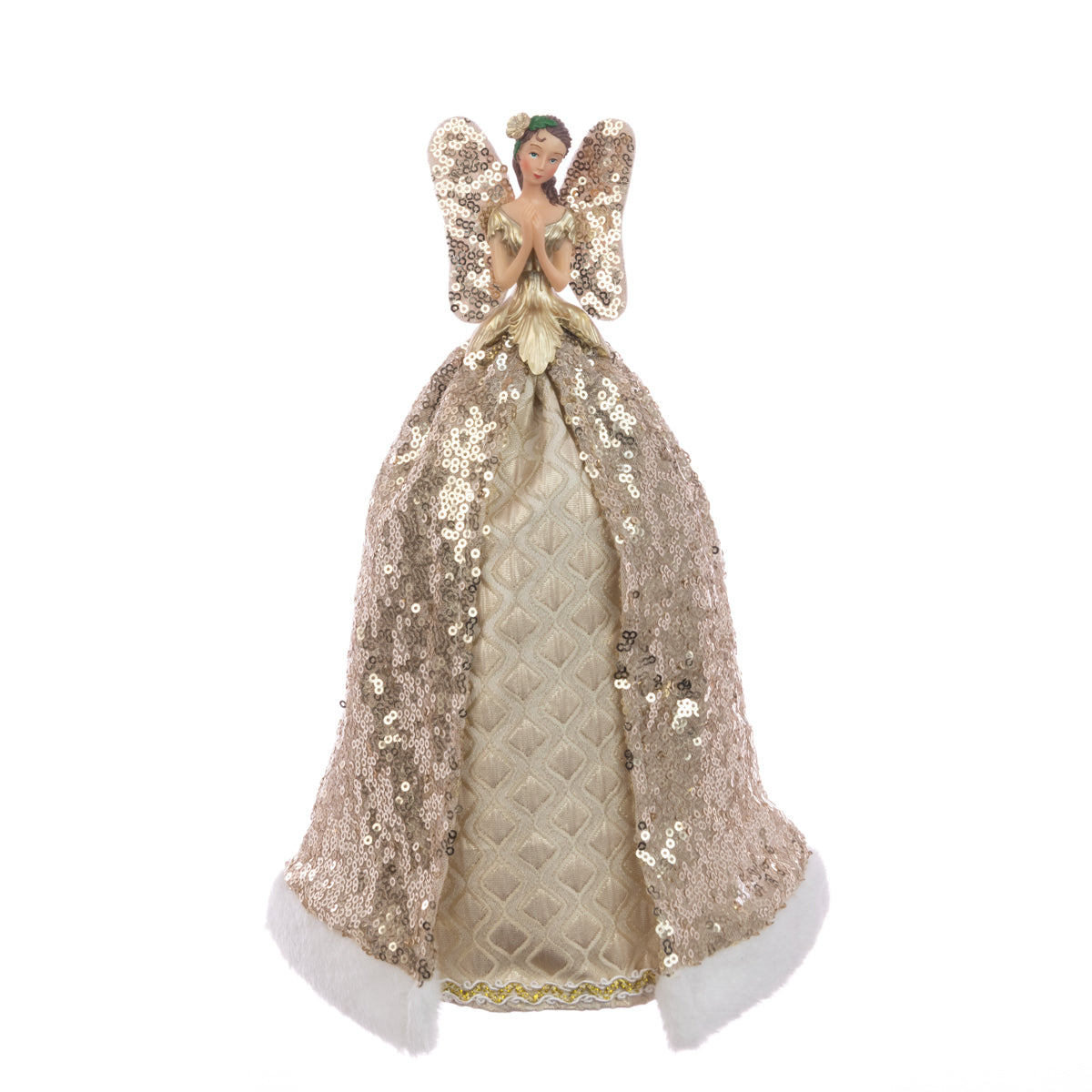Champagne Gold Fairy Christmas Tree Topper