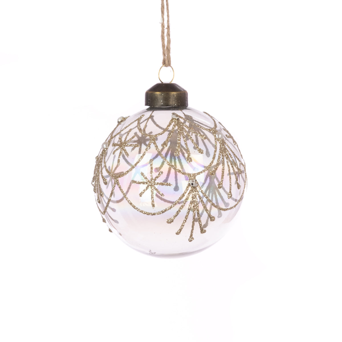Glass Violetta Christmas Tree Bauble - 10cm