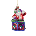 Glass DJ Santa Christmas Tree Bauble