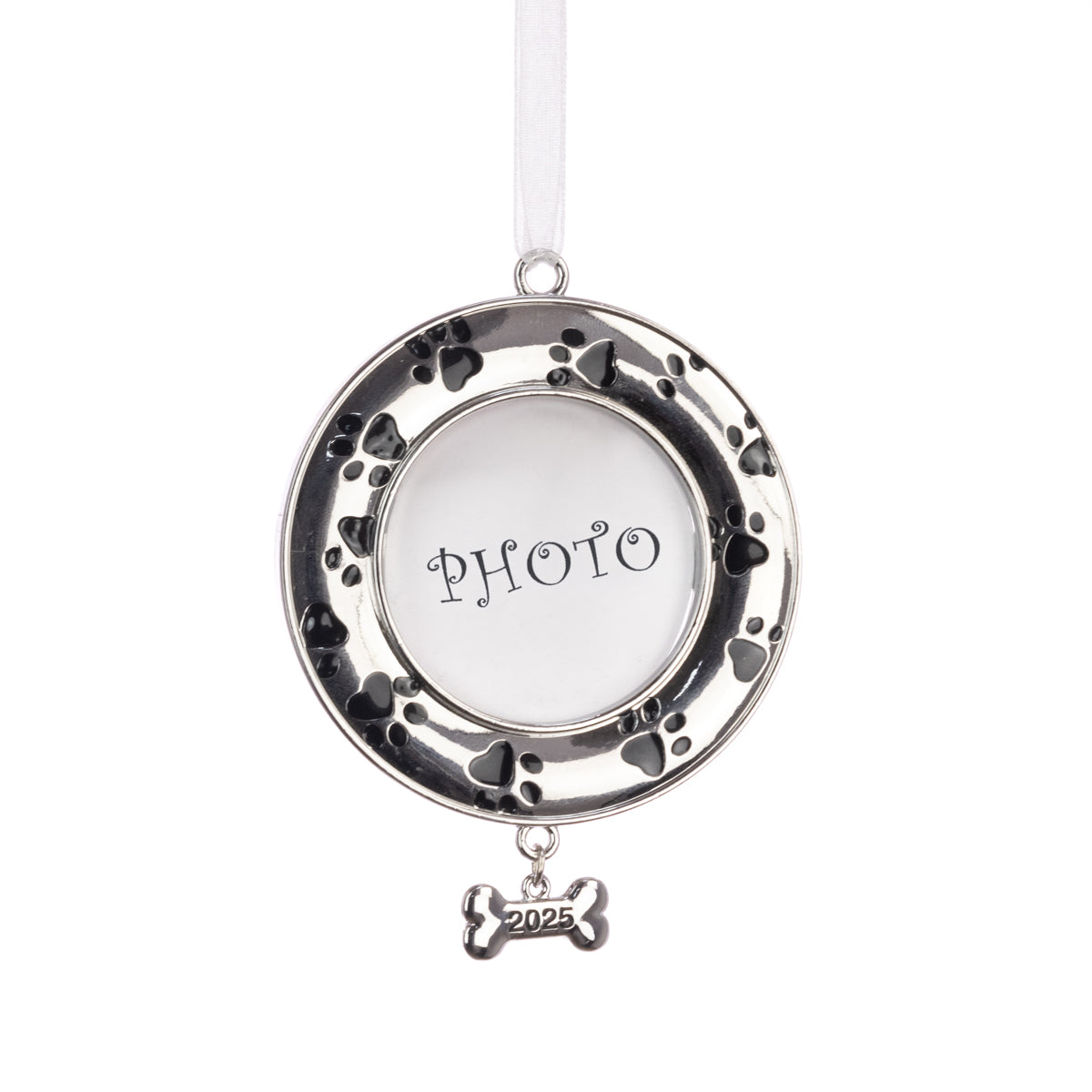 Metal Dog Paw Photo Frame Christmas Tree Decoration