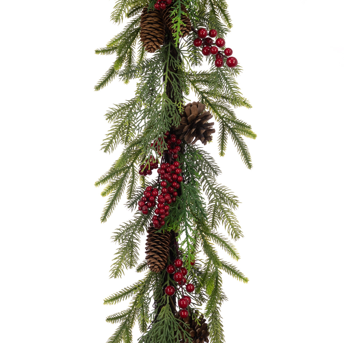Empingham Red Berry Christmas Garland - 180c