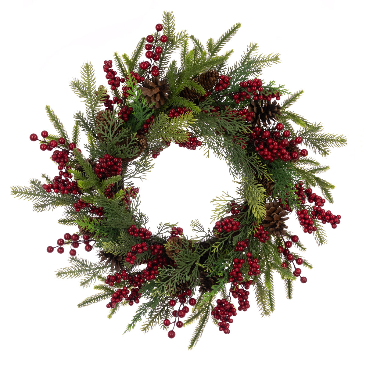 X-Large Empingham Red Berry Christmas Wreath - 61cm