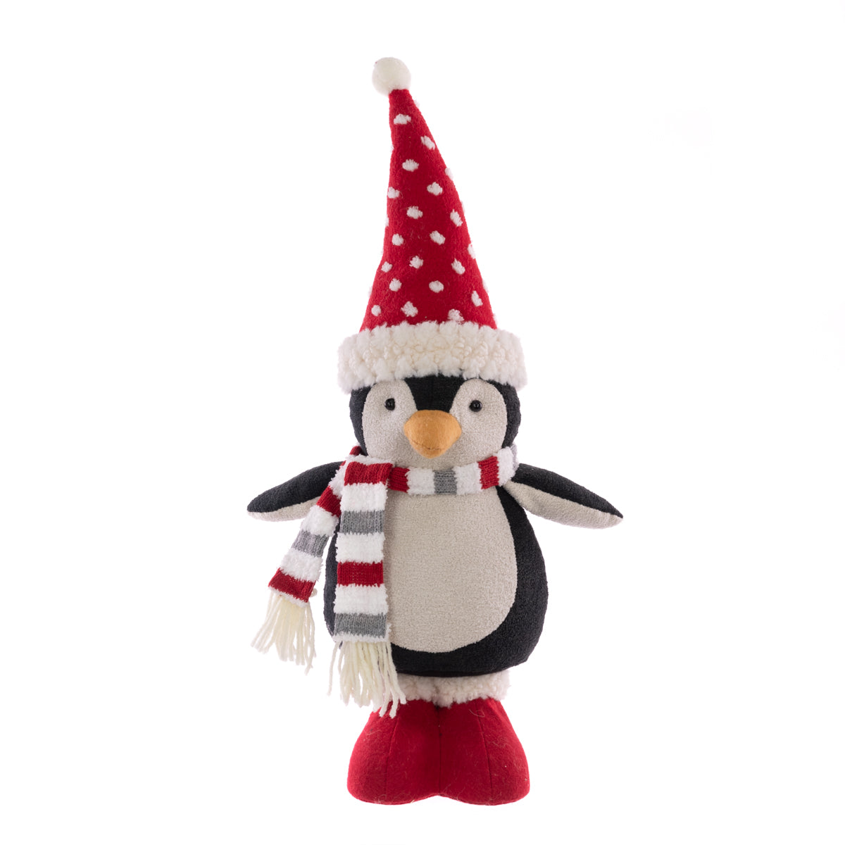 Christmas Penguin in Santa Hat Standing Ornament - 50cm