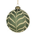 Green Glass Noa Christmas Tree Bauble - 10cm
