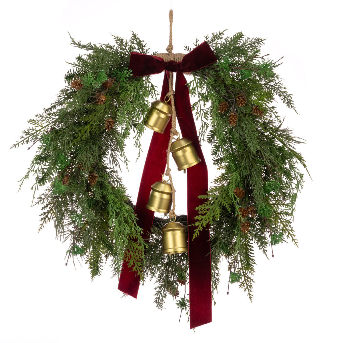 Belmesthorpe Wreath Bow and Bells - 66cm