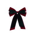 Red & Green Velvet Mixed Christmas Bow Decoration - 28cm