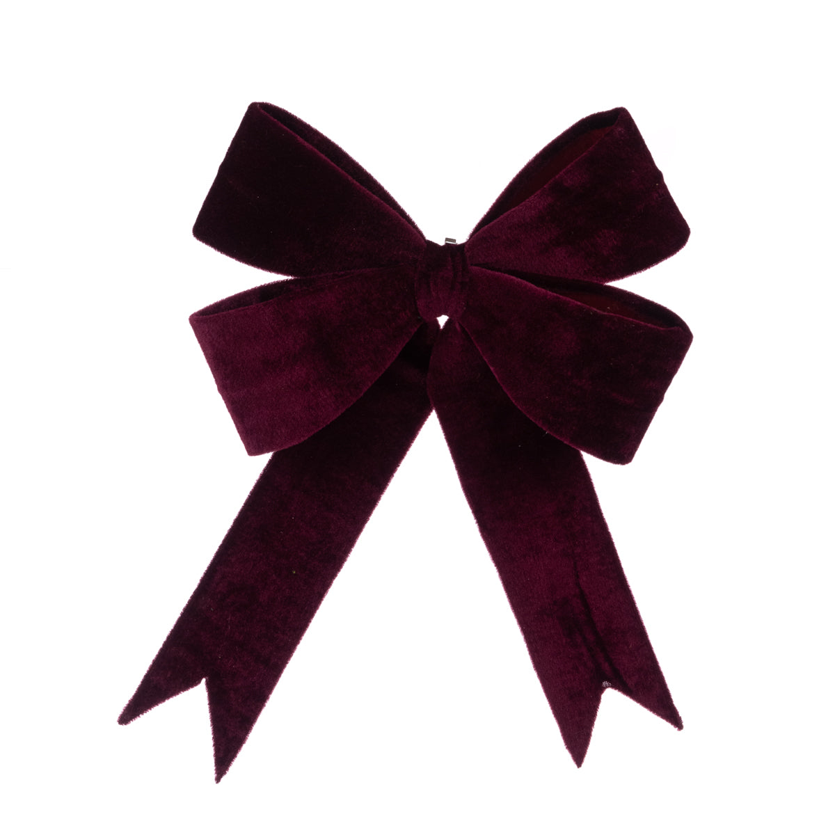 Dark Red Burgundy Velvet Wired Christmas Bow - 35cm