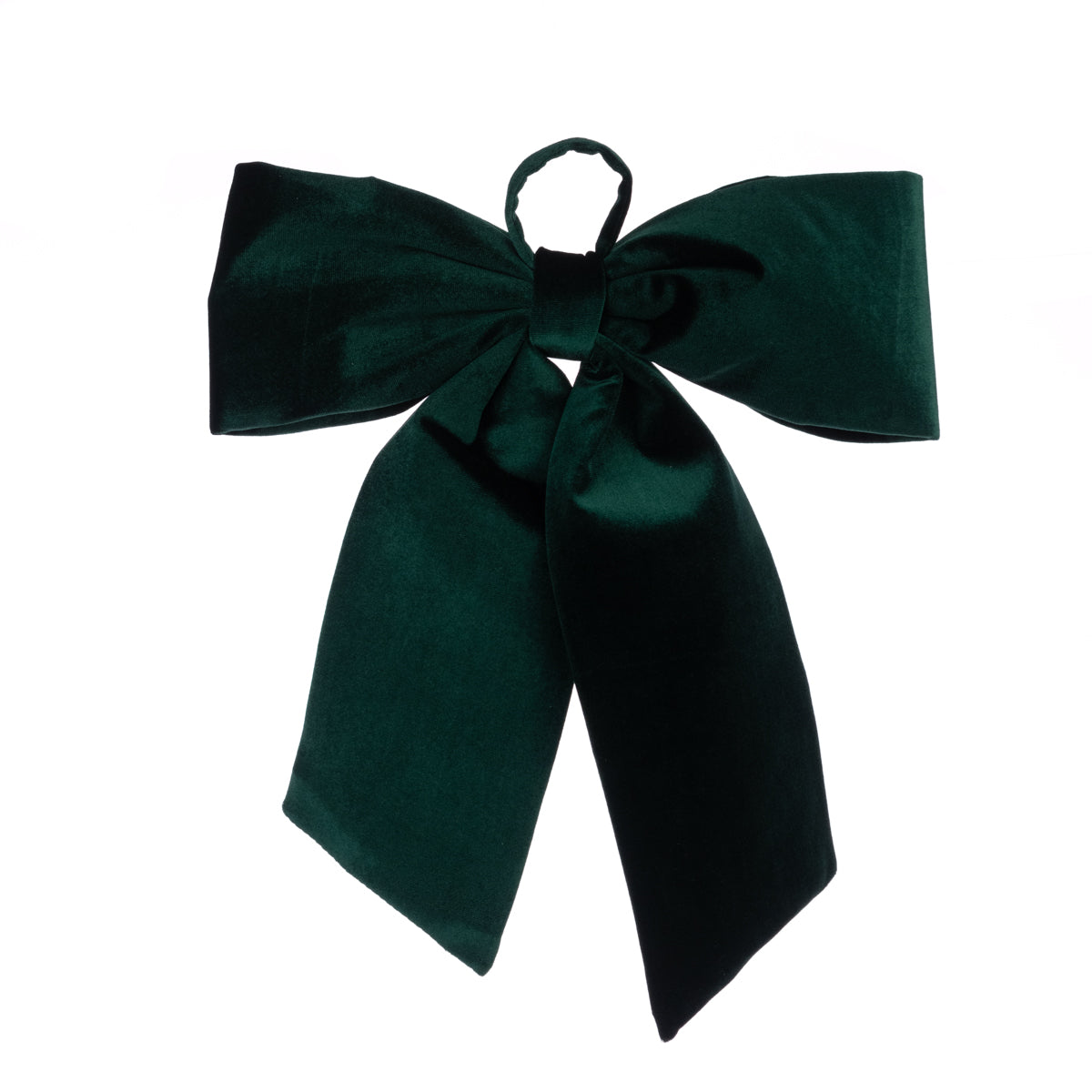 Green Velvet Bow - 38cm