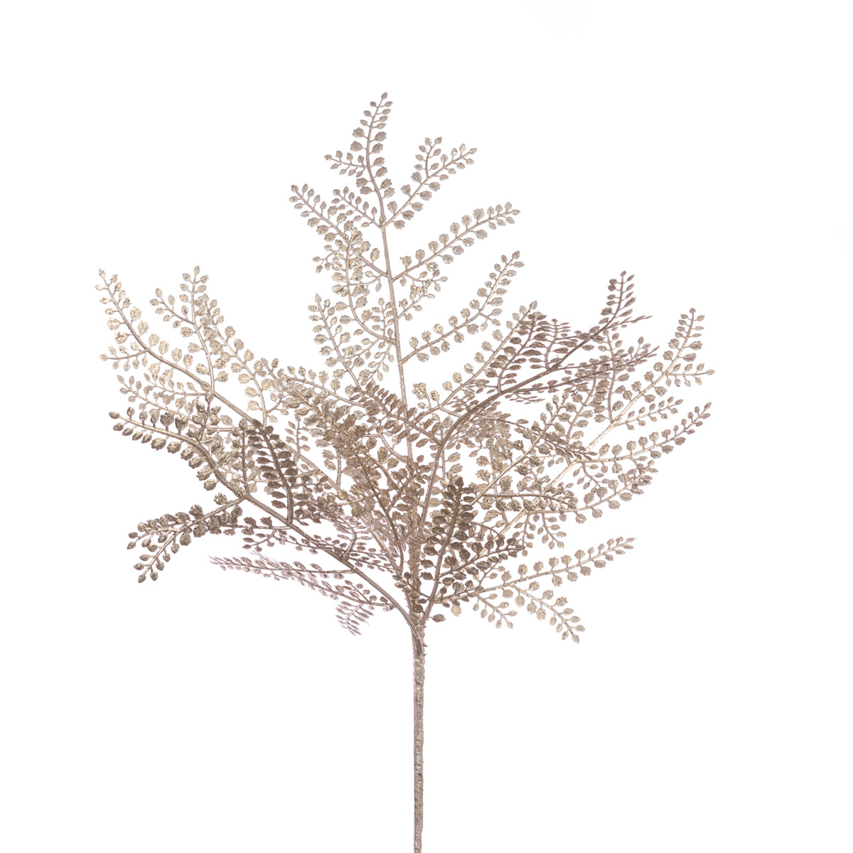 Champagne Gold Metallic Maidenhair Fern Spray - 63cm