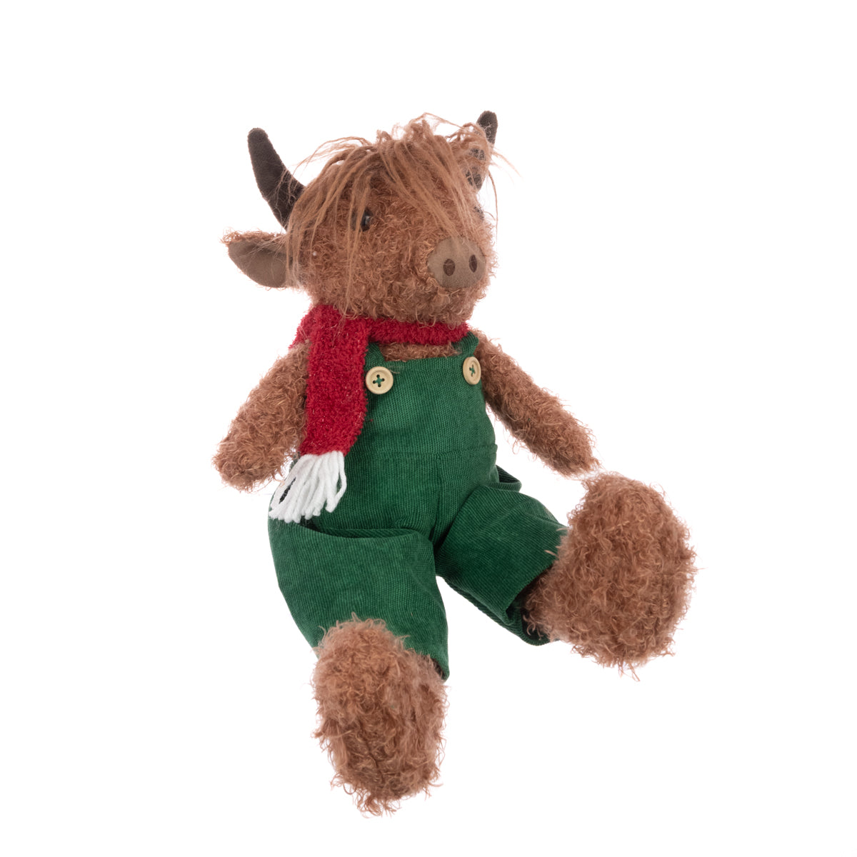 Highland Cow in Dungarees - 39cm