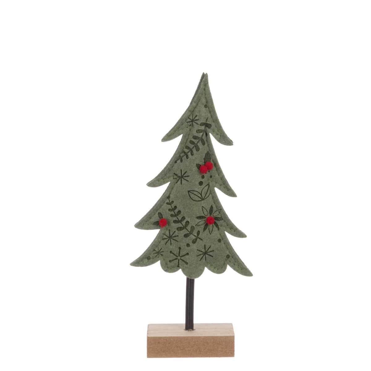 Felt Tree on Wooden Base - 26cm