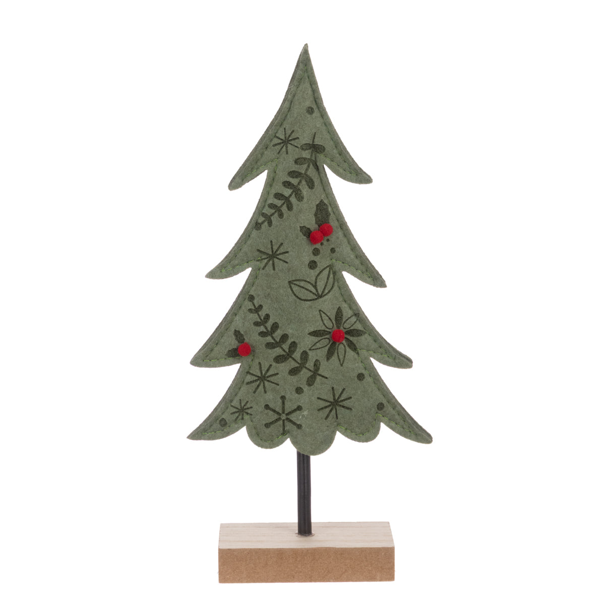 Felt Tree on Wooden Base - 29cm