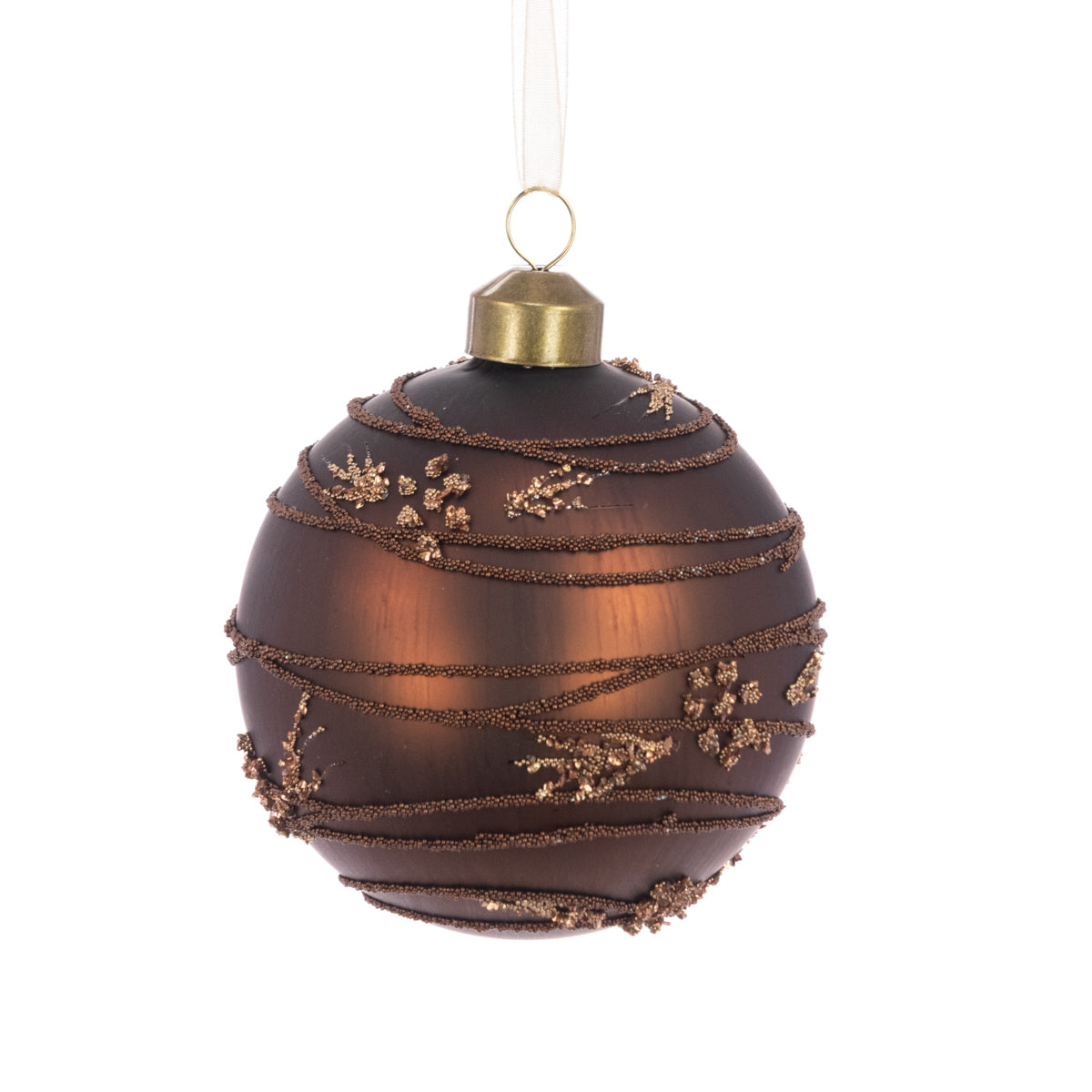 Glass Skyla Bauble - 8cm