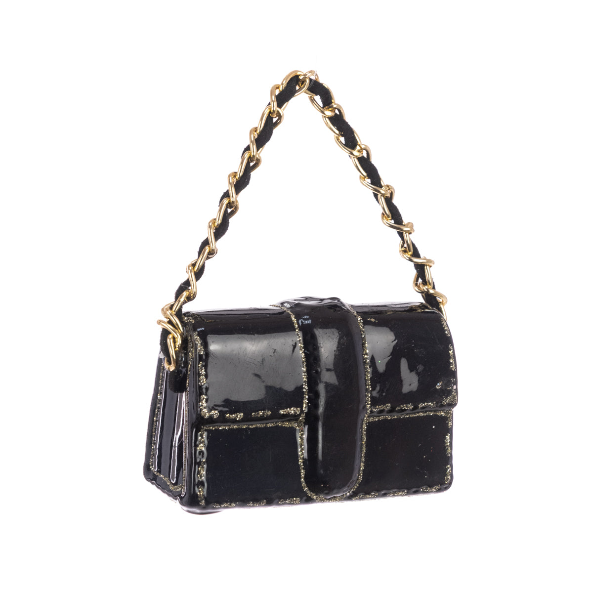 Black Bag Glass Bauble - 9cm