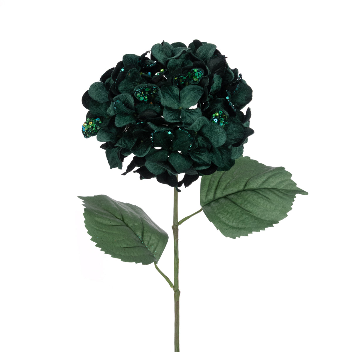Green Christmas Hydrangea Stem - 69cm