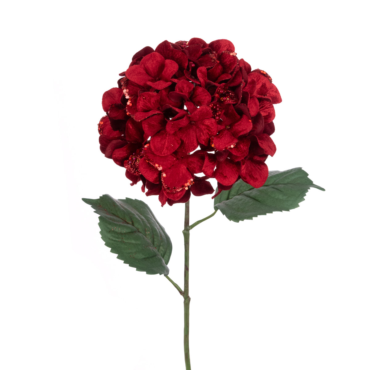 Red Christmas Hydrangea Stem - 69cm