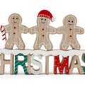 Gingerbread Men Wooden Christmas Decoration 23x14cm